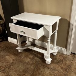 Solid Wood White Console Table 