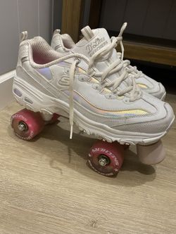 Sketchers Comfy Sparkly Iridescent Roller Skates