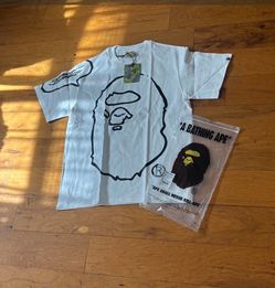 White Bape Tee black outline