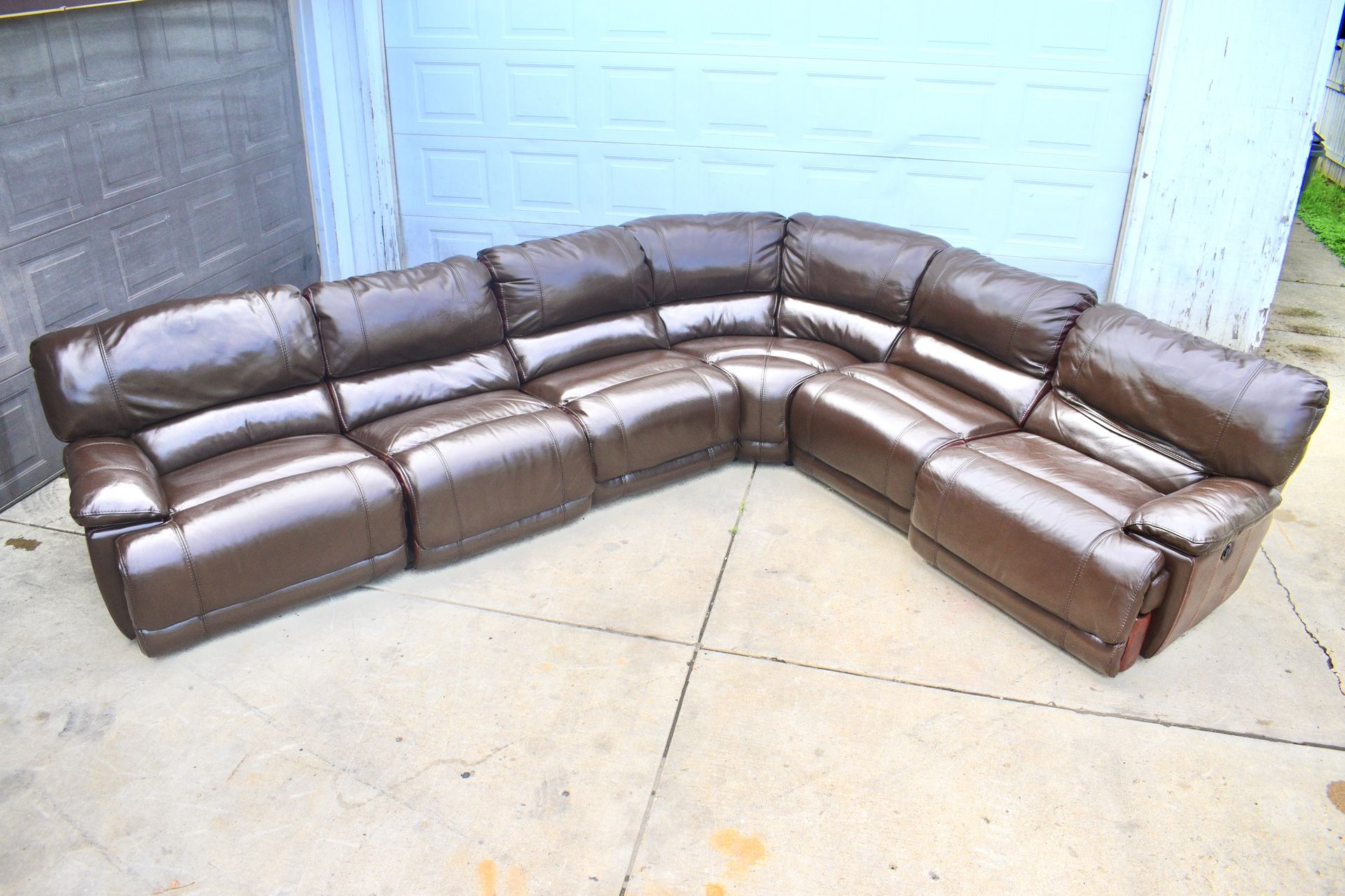 🚨 Free Delivery! Ashley Leather Sectional Recliner couch sofa Electric
