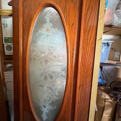 Solid oak double doors