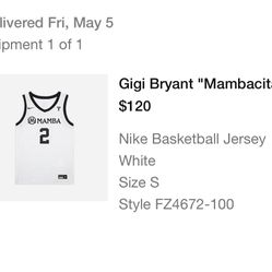 Gigi Bryant mambacita Jersey