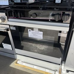 Samsung Bespoke Slide In Gas Range - White 