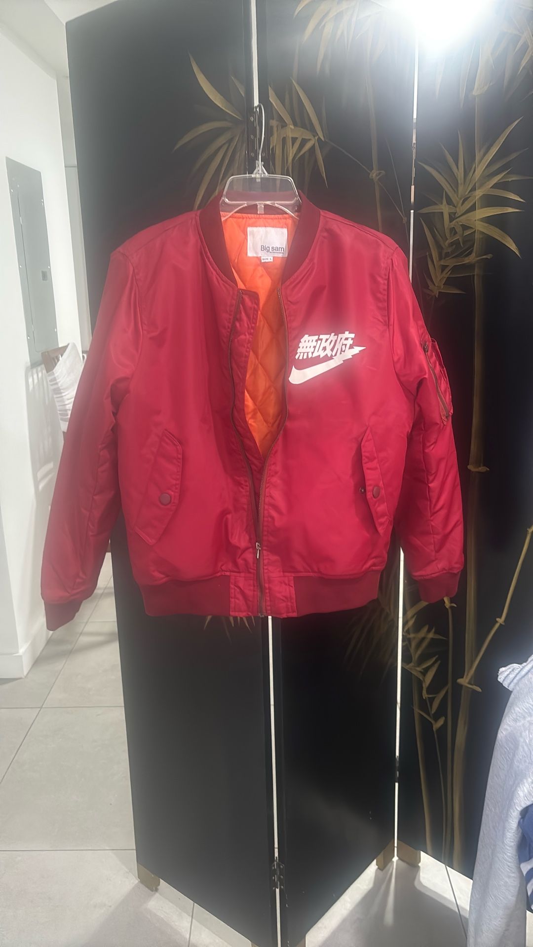 Big Sam Nike Beautiful Red Jacket Size L