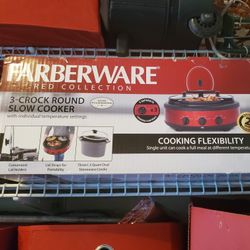 3 Crock Round Slow Cooker