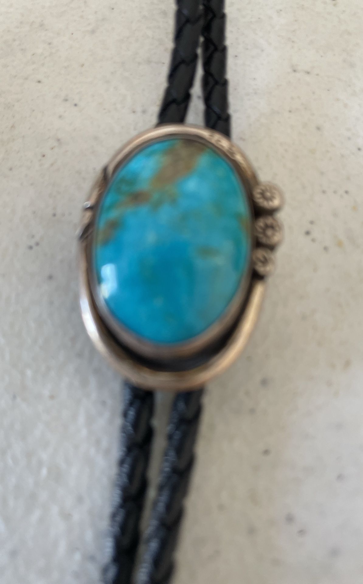 Turquoise Navajo Bo Lo Tie