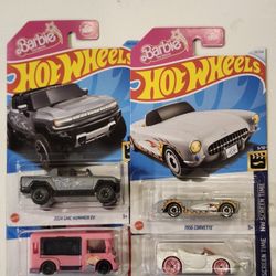 HOT WHEELS. BARBIE. SCREEN TIME. 4 CAR LOT.  $5 EACH CAR. 