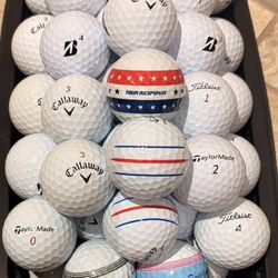50 Golf Balls As Pictured Titleist , Taylormade, Callaway…. 