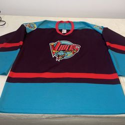 Detroit Vipers Ihl Jersey Plum 90s Vintage Men Xl Mic Hockey Bauer Defunct Clean