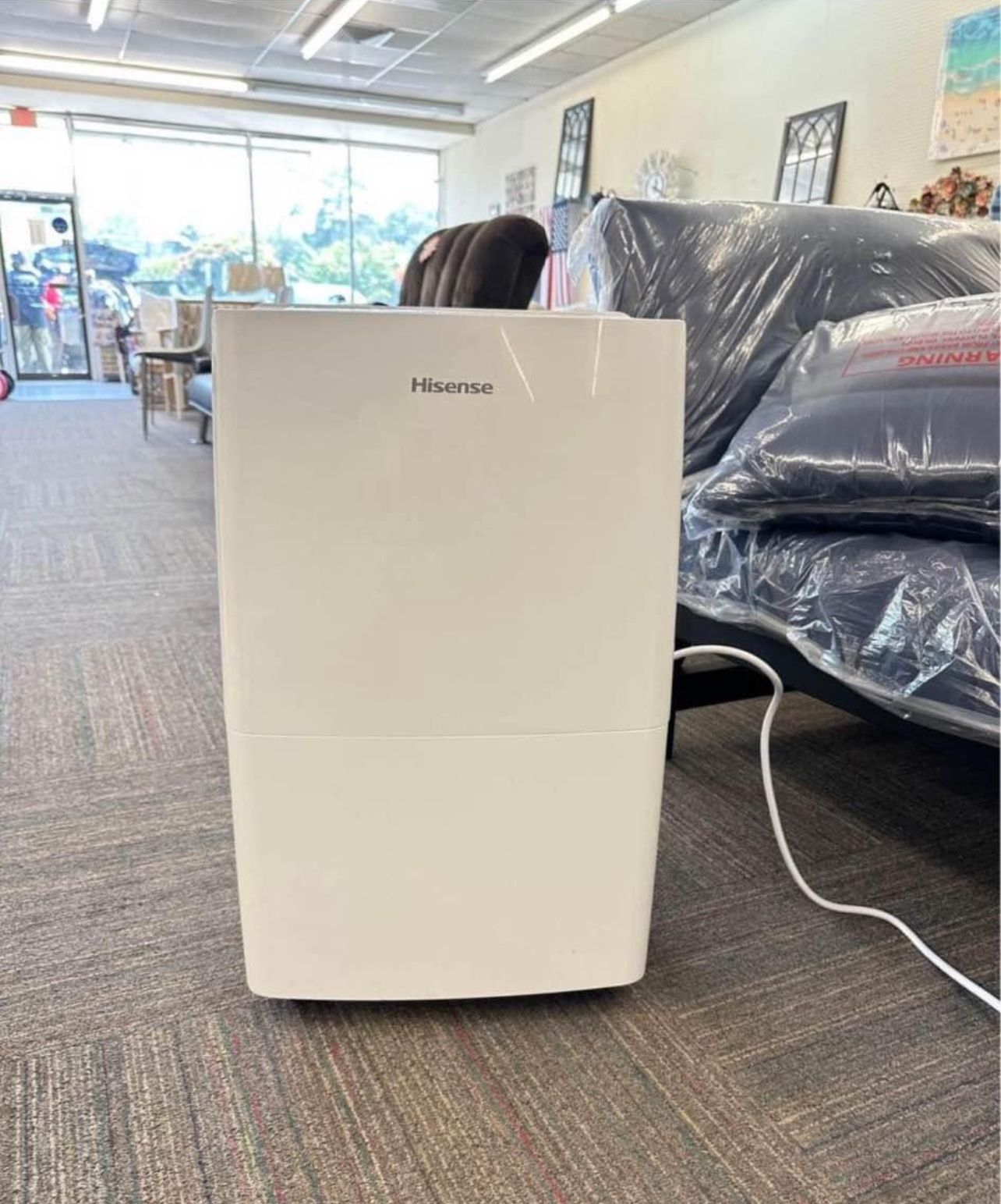 Hisense 50 Pint 3-Speeds Dehumidifier, 3 Modes – Auto, Continuous, Manual, 115v, LED Display, Noise Level 46 dB, 24-hour on/off timer, Up to 4500 sq. 