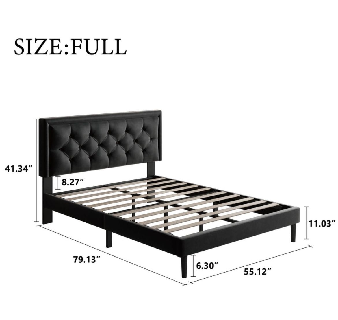 Black Velvet Bed Frame