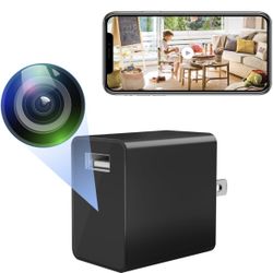 1080P Spy Camera - WiFi Small Nanny Cam - Mini Wireless USB Charger Camera - Motion Detection - 140 Degree Wide Angle - Remote Access