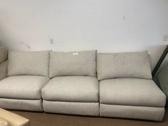 NEW GRAY 3 PIECE PARTIAL RECLINING SECTIONAL