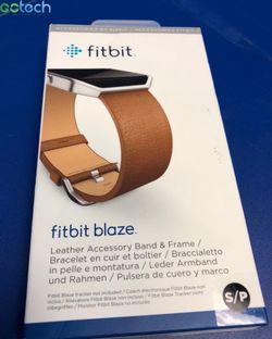Fitbit Blaze Accessory Band, Leather, Camel, Small, FB159LBCMS