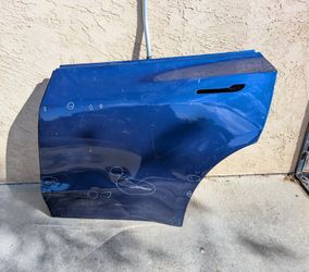 2020-2024 Tesla Model Y Rear Left Driver Side Door Shell Panel OEM Manufacturer Part Number: 1493561-E0-A