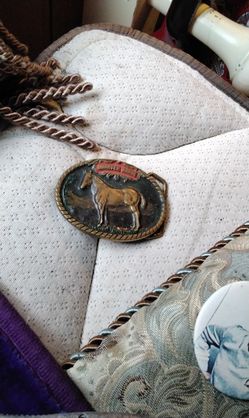 Quarter Horse Solid Brass Made In The USA 1978 Belt Buckle 