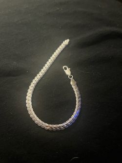 Beautiful 925 Sterling Silver overlay Herringbone Bracelet for you or Someone Special
