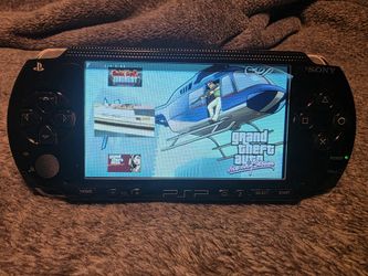 Playstation Psp Black 1000 Phat Mod--ded Video Game Console IPS screen upgrade