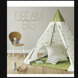 Pillowfort Kids Teepee, Backyard Icons Green  