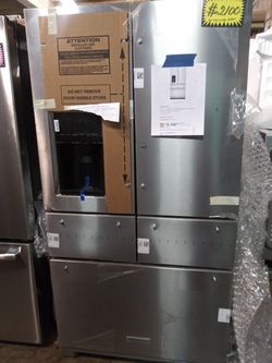 New KitchenAid stainless steel 5-Doors refrigerator with 1 yr. warranty