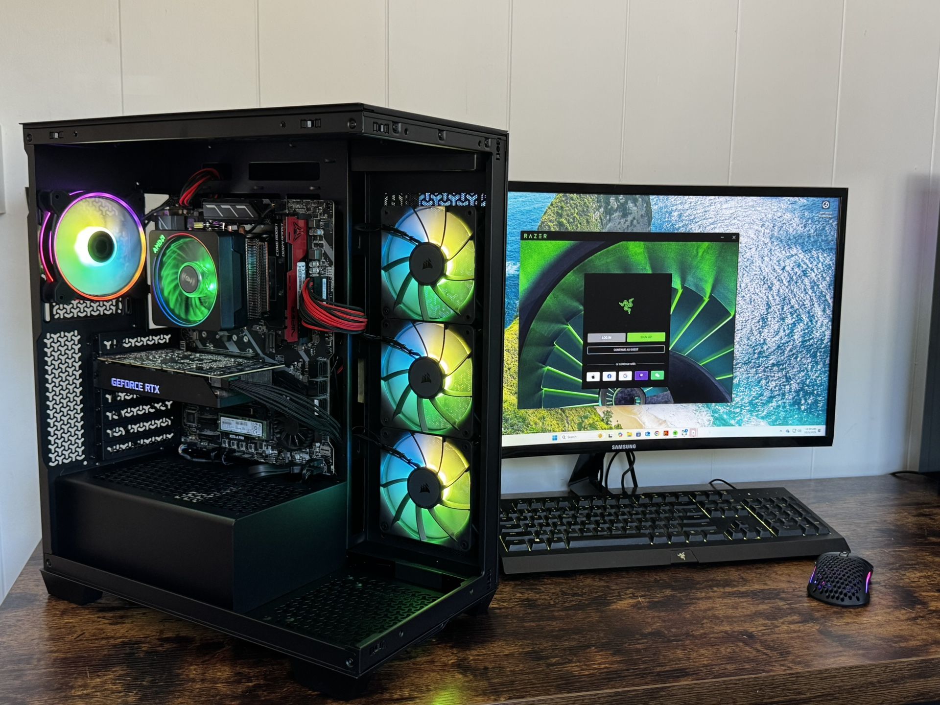 Gaming PC | AMD Ryzen 7 Processor | 32GB RAM | 2TB SSD | RTX 3060 | Samsung Curved Monitor | Windows