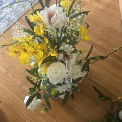 Yellow artificial arch  flowers