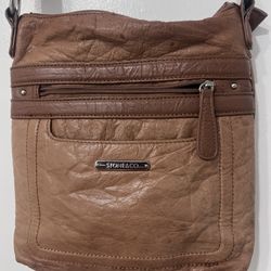 Stone & Co. Tan Leather Messenger Bag