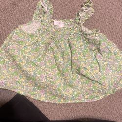 Zara girls Crop Flower Shirt 5-6 T