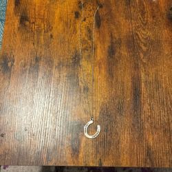 Silver Sterling Horseshoe Pendant Necklace 