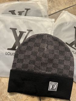 Black And Grey Lv Beanie
