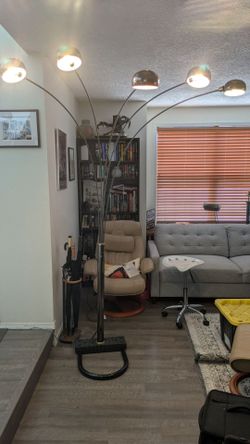 5-Arm Arc Floor Lamp Mid-Century Modern