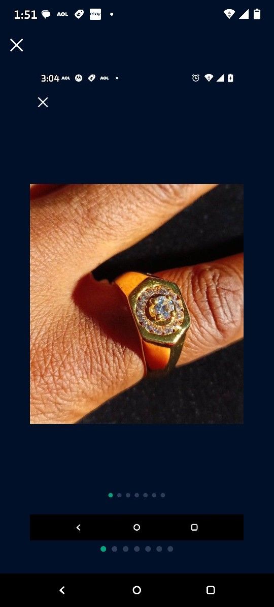 Men's Brand New Ring! Gold plated ring with 13 cz stones. Sizes 12 or 13. ONLY $30 each. Firm on price!