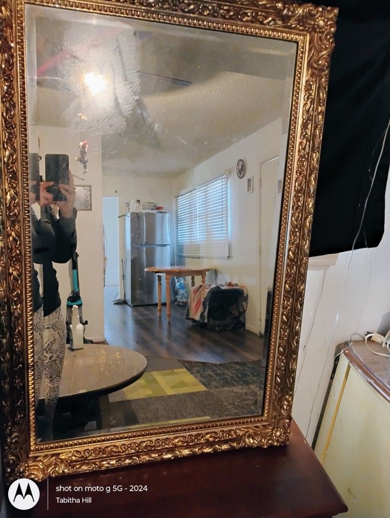 Vintage Rectangular Beleved Mirror