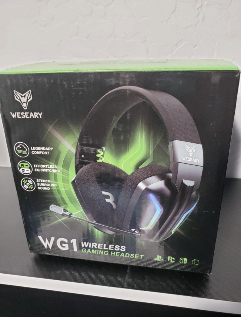 New Wireless Gaming Headsets for PC, PS5, PS4, Switch, Mac, 2.4GHz Wireless Gaming Headphone W/ ENC Noise Canceling Microphone, Bluetooth 5.4, Cool.