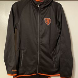 Mitchell & Ness Women’s Chicago Bears Zip Up Sweatshirt Hoodie Jacket Size Small