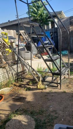 5 Step Steel Rolling Ladder $30 Obo