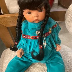 Porcelain Native doll