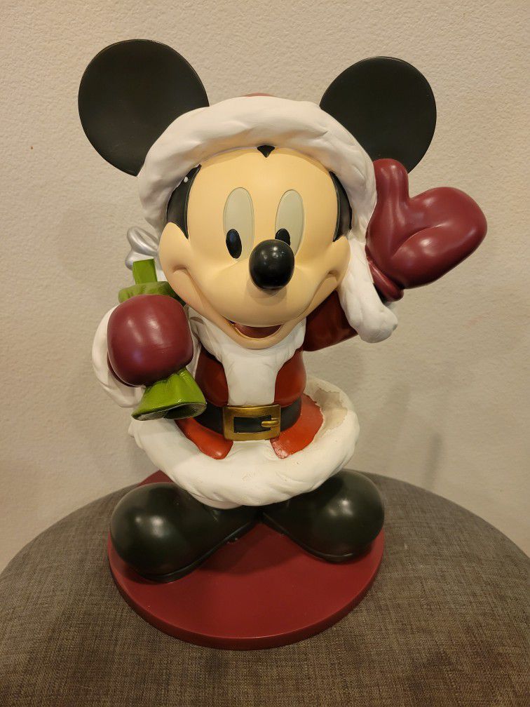 Disney Mickey Mouse As Santa Claus Big Fig Statue Collectible Christmas Figurine Garden Figure