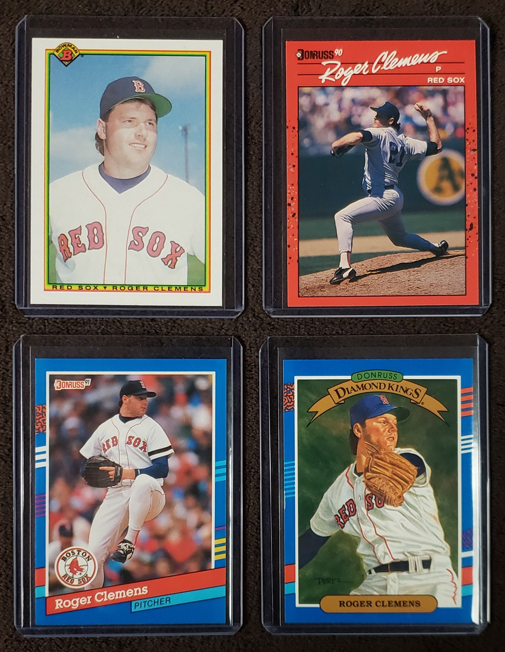 4 Roger Clemens Baseball Cards