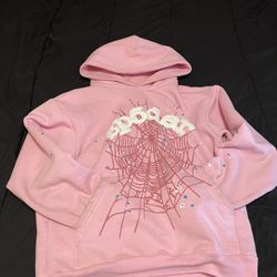 Sp5der Hoodie Pink Small 