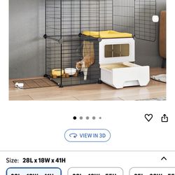 Cat Cage With Litter Box + Pet Hammock + Self Warming Cat Bed (mat)