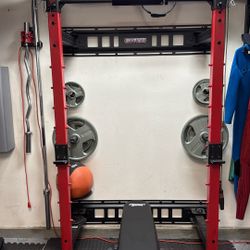 Ethos Squat Rack + Olympic Weights With bars