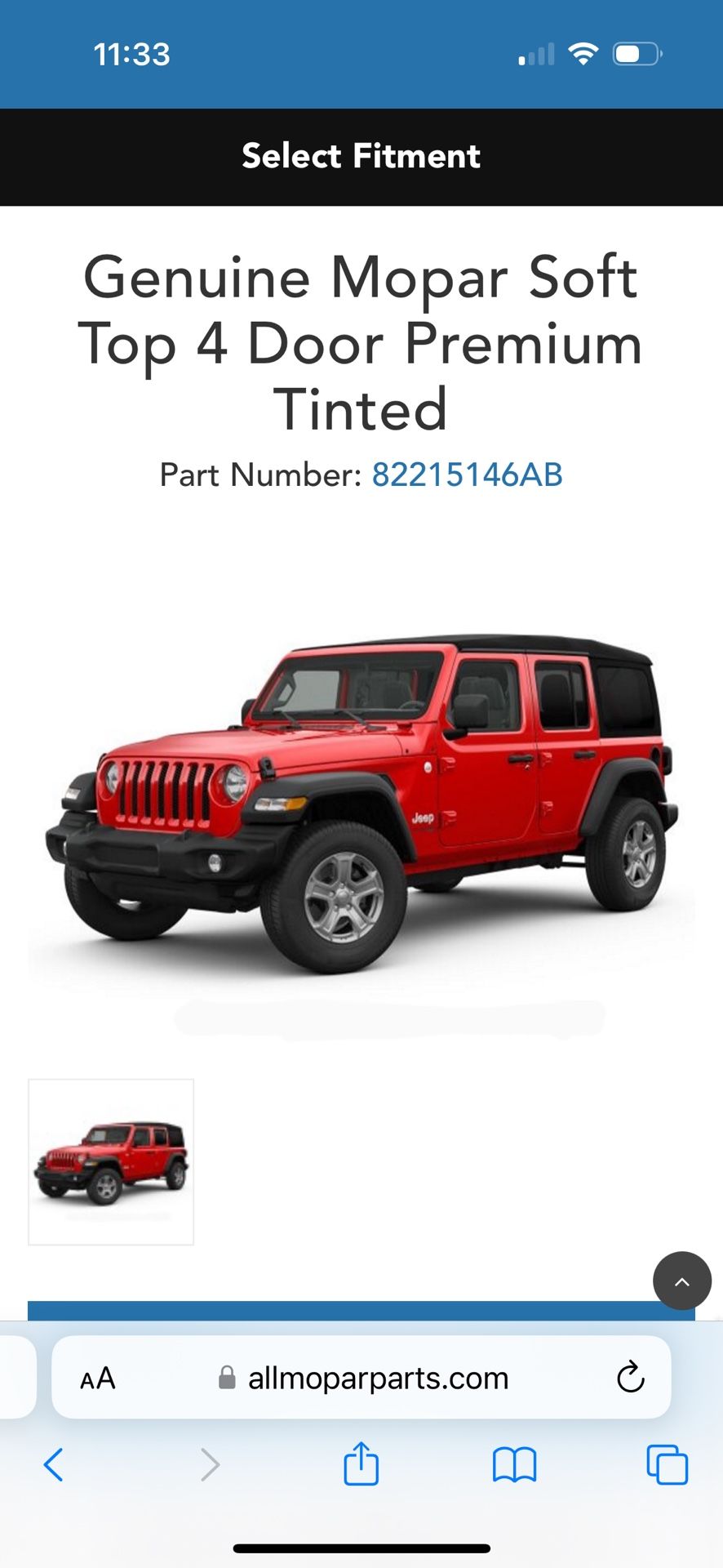 JL Soft Top. New In Box