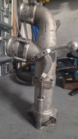 Dixon Bayco Coaxial Delivery / Vapor Recovery Drop Elbow (typically from the 6400 series)