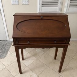 Beautiful Solid Wood Folding Secretary Desk with Drawer Signature Design Cherry Finish