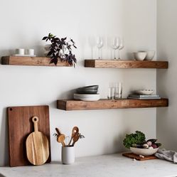 West Elm Reclaimed Wood Floating Shelves 