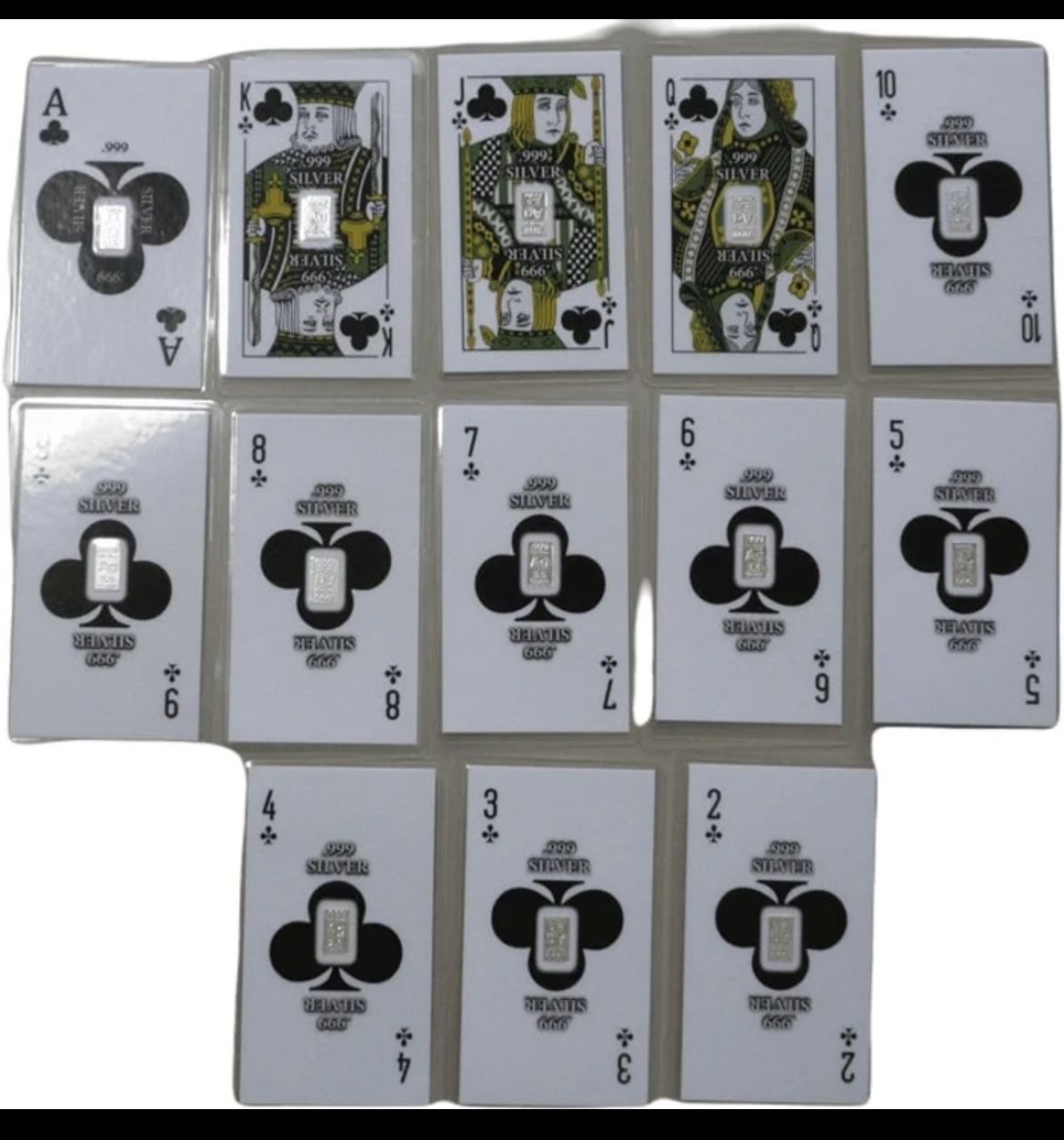 LMT EDITION CLUB STRAIGHT RUN PLAYING CARDS .999 FINE 2.5 GRAIN Silver Bar Each