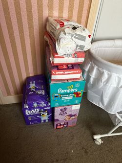 Baby Diaper Bundle – New & Open Packs – Great Deal!