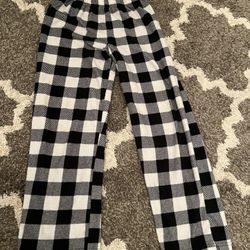 Aeropostale Black Buffalo Plaid Pj Pants, XXS