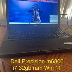 Dell Precision M6800 i7 32gb Ram Win 11